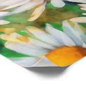 Aquarell Daisy Blume Garten Poster (Ecke)