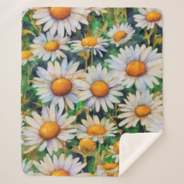 Aquarell Daisy Blume Garten Sherpadecke
