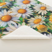 Aquarell Daisy Blume Garten Sherpadecke (3/4)