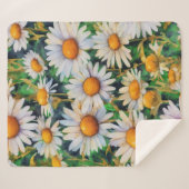Aquarell Daisy Blume Garten Sherpadecke (Vorderseite (Horizontal))