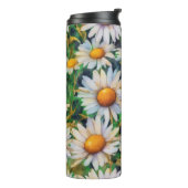 Aquarell Daisy Blume Garten Thermosbecher (Nach links gedreht)