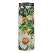 Aquarell Daisy Blume Garten Thermosbecher (Rückseite)