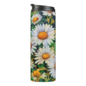 Aquarell Daisy Blume Garten Thermosbecher (Nach rechts gedreht)