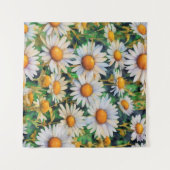 Aquarell Daisy Blume Garten Wandteppich (Vorderseite (Horizontal))