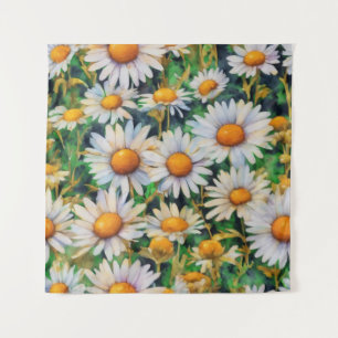 Aquarell Daisy Blume Garten Wandteppich