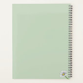 Aquarell-Daisy-Blumen-Boho-Weihnachtsgeschenk Planer (Rückseite)