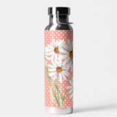 Aquarell Daisy Bouquet auf Punkten Trinkflasche (Links)