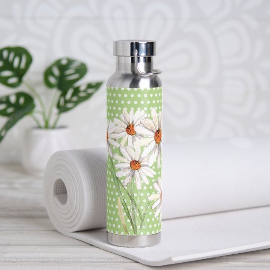 Aquarell Daisy Bouquet auf Punkten Trinkflasche (Yoga)