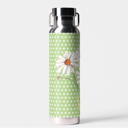 Aquarell Daisy Bouquet auf Punkten Trinkflasche (Vorne)