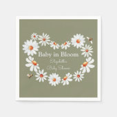 Aquarell Daisy & Bumble Bee Baby Dusche Serviette (Vorderseite)