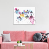 Aquarell Daisy Canvas Print Leinwanddruck (Insitu (Wohnzimmer))