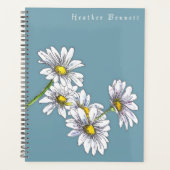 Aquarell-Daisy-Floral-Boho-Weihnachtsgeschenk Planer (Vorderseite)