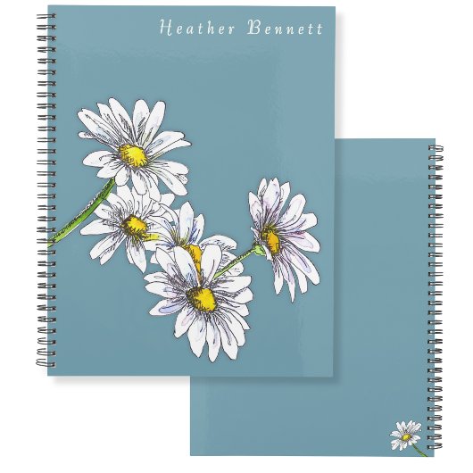 Aquarell-Daisy-Floral-Boho-Weihnachtsgeschenk Planer