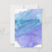 Aquarell DANK YOU Blue Boy BIRTHDAY | FOTO Einladung (Rückseite)