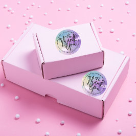 Aquarell Danke, dass Sie mein Geschäft unterstützt Runder Aufkleber