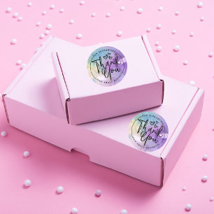 Aquarell Danke, dass Sie mein Geschäft unterstützt Runder Aufkleber