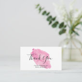 Aquarell Danke, dass Sie mein Projekt unterstützt  Visitenkarte (Stehend Vorderseite)