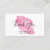 Aquarell Danke, dass Sie mein Projekt unterstützt  Visitenkarte (Vorderseite)