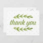 Aquarell Danke Postcard Postkarte (Vorne/Hinten)