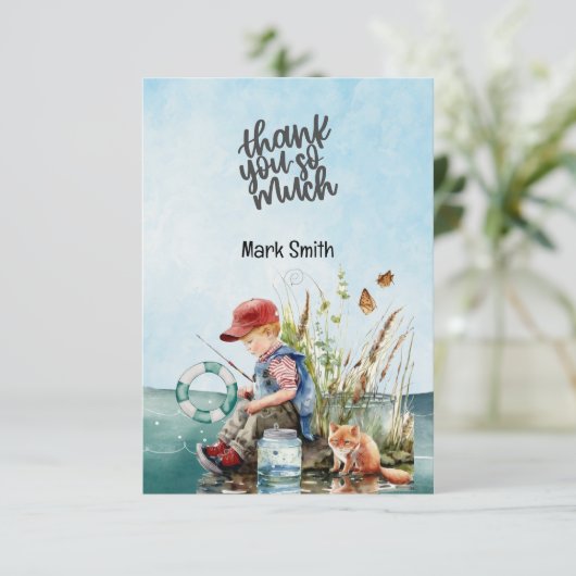 Aquarell Dankeskarte (Stehend Vorderseite)