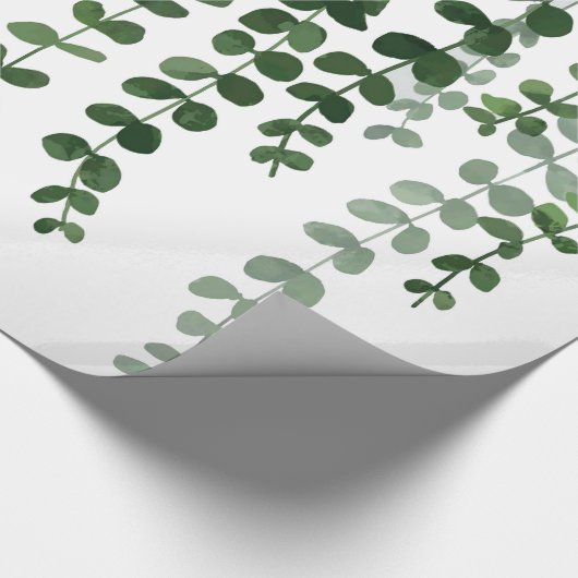 Aquarell, das grüne Reben kaskadiert Geschenkpapier (Ecke)