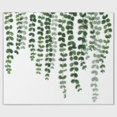 Aquarell, das grüne Reben kaskadiert Geschenkpapier (Flach)