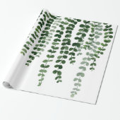 Aquarell, das grüne Reben kaskadiert Geschenkpapier (Ungerollt)