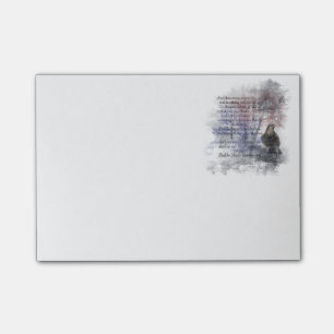 Aquarell das Raben-Edgar Allan Poe-Gedicht Post-it Klebezettel