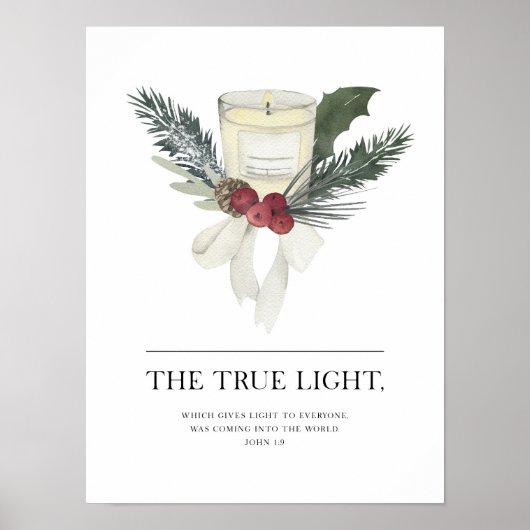 Aquarell das wahre helle Weihnachtsposter Poster (Vorne)