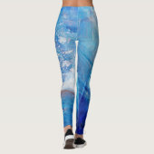 Aquarell-Delphin-Digital-Kunst Leggings (Rückseite)