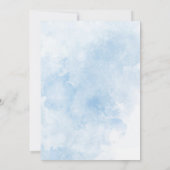 Aquarell Delphinium blue flowers Einladung (Rückseite)