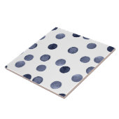 Aquarell Der blaue Polka-Punkt. Fliese (Seite)