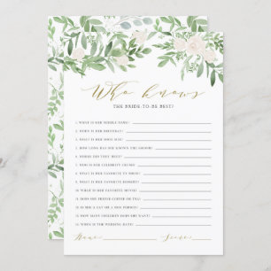 Aquarell, der die Bride Beste Karte kennt