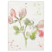 Aquarell der süßen Erbse Klemmbrett (Rückseite)