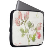 Aquarell der süßen Erbse Laptopschutzhülle (Vorne Rechts)