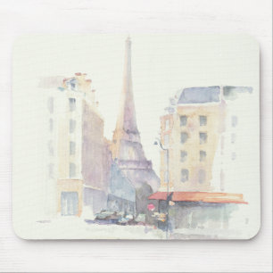 Aquarell des Eiffelturm-  Paris Mousepad