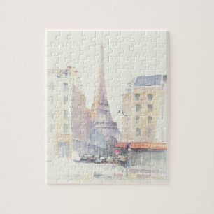 Aquarell des Eiffelturm-  Paris Puzzle