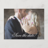 Aquarell Designer Blau Foto Save the Date Postkarte (Vorderseite)