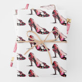 Aquarell Designer Schuhe Beutel & Parfüm Geschenkpapier Set (Beispiel)