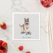 Aquarell Deutsche Schäferhund Servietten (Beispiel)