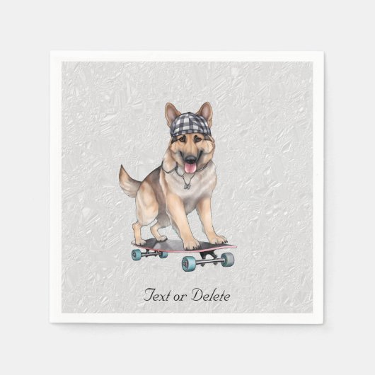 Aquarell Deutsche Schäferhund Servietten (Vorderseite)