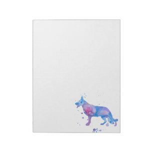 Aquarell Deutsche Schäferhunde Notizblock