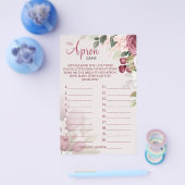 Aquarell Die Schürze Brautparty Spielkarte Flyer (Einzeln)