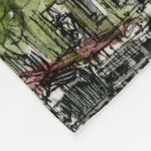 Aquarell-die Themse-Ufergegend der Fleecedecke (Ecke)