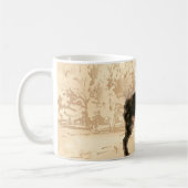 Aquarell-Digital-Kunst Bostons Terrier Kaffeetasse (Links)