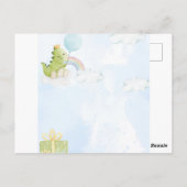 Aquarell-Dinosaurier-Geburtstagseinladungskarten-P Postkarte (Rückseite)