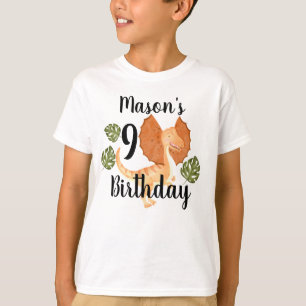 Aquarell-Dinosaurier-Grün-Geburtstags-Party-T-Shir T-Shirt