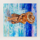 Aquarell - direkt am Meer - Puzzle (Horizontal)