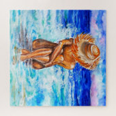 Aquarell - direkt am Meer - Sommer - Puzzle (Horizontal)