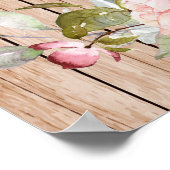 Aquarell Doberman & Blume Poster (Ecke)